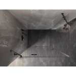 MEXEN/S - Lunar sprchový kout dveře křídlové levá 100 x 90, transparent, grafit kartáčovaná 834-100-090-66-00-L