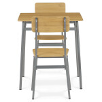 Jídelní set s 2 židlemi, 70x70x76cm, mdf, dub, AUT-O2122 OAK