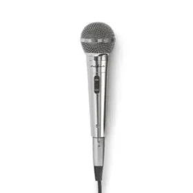 Nedis Kabelový mikrofon stříbrná / Kardioid / dynamický / 5.00 m / 80 Hz - 13 kHz / 600 Ohm / -72 dB / Vypínač / Kov (MPWD45GY)