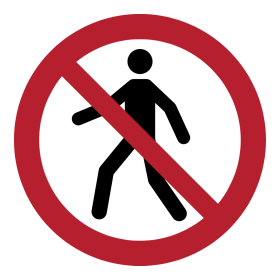 Djois podlahová značka kulatá - Průchod zakázán, Ø 430 mm, 1 ks