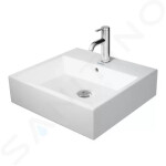 DURAVIT - Vero Air Umyvadlo nábytkové 500x470 mm, s přepadem, otvor pro baterii, WonderGliss, bílá 23505000271