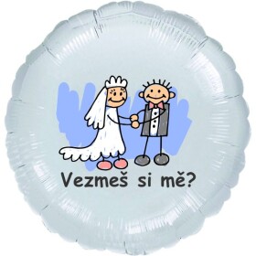 Vezmes si mě? balónek fóliový stříbrný Balonky.cz Vezmes si mě? balónek fóliový stříbrný Balonky.cz