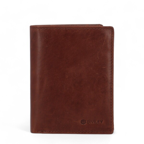 Luxusní pánská kožená peněženka Diviley Loránt, hnědá