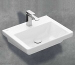 VILLEROY & BOCH - Subway 3.0 Umyvadlo 55x44 cm, bez přepadu, otvor pro baterii, CeramicPlus, Stone White 4A7056RW