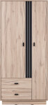 Šatní skříň AllMo AL2 Barva korpusu + barva dveří: Dub Estena + Antracit