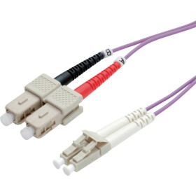 Value 21.99.8765 optické vlákno optické vlákno kabel [1x zástrčka LC - 1x zástrčka SC] 50/125 µ Multimode OM4 5.00 m