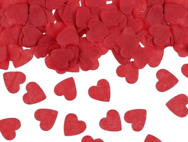 Konfety srdíčka červené papírové 15 g Konfety srdíčka červené papírové 15 g