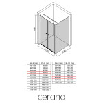 CERANO - Sprchový kout Antelo L - L/P - 6 mm - chrom, transparentní sklo - 88x80 - otočný CER-666883