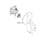 KLUDI - Balance Baterie pod omítku pro 2 spotřebiče, matná černá/chrom 527598775