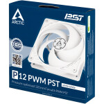 ARCTIC P12 PWM PST bílá / 120 mm / 200 - 1800 RPM / 95.65 m3h / 4-pin konektor + 4-pin socket (ACFAN00170A)