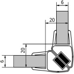 Polysan Sada dvou těsnění (magnet) na 6 a 8mm sklo, 2000mm , varianta roh