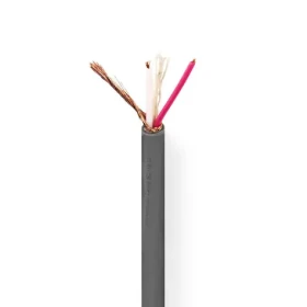 Nedis Mikrofonní kabel 2 x 0.23 mm2 tmavě šedá / Měď / 100.0 m / Kulatý / PVC / Role (COTR15010GY100)