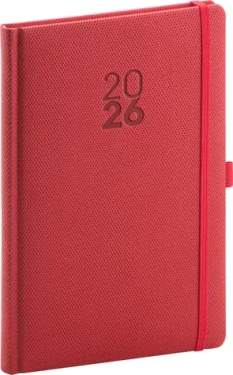 NOTIQUE Týdenní diář Diamante 2026, červený, 15 x 21 cm (PGD-TA5DI-6072)