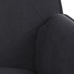 Křeslo ušák, šedá, manšestrová látka, AK-314 GREY2