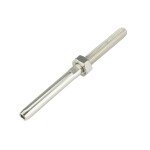 Koncovka lisovací se závitem, 5mm / M10, nerez A4