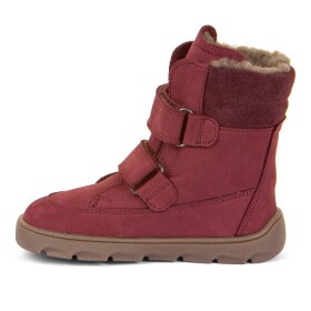 Dívčí zimní barefoot boty ZERU TEX WINTER Bordaux, Froddo, G3160240-5, červená - 25
