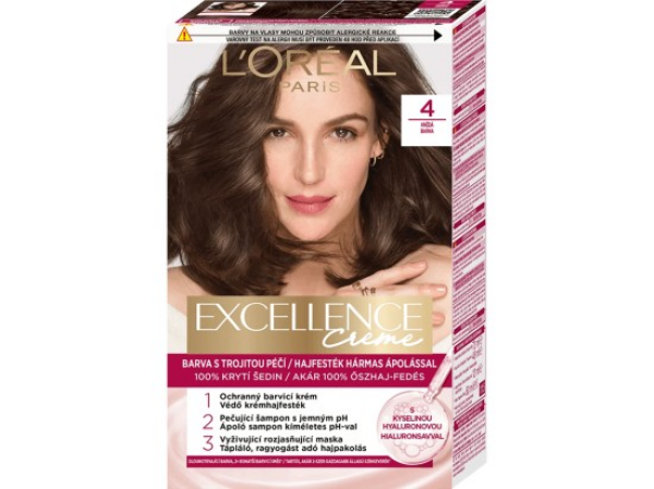 L'Oréal Paris Excellence Créme permanentní barva na vlasy 4.0 hnědá