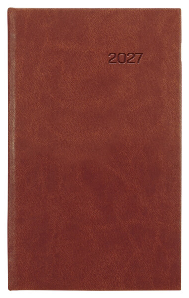 Týdenní diář 2027 Graspo kapesní Viva hnědý