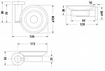 DURAVIT - D-Code Mýdlenka s držákem, pravá, mléčné sklo/chrom 0099181000