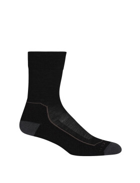 Dámské merino ponožky ICEBREAKER Wmns Hike+ Light Crew, Black/Monsoon/Mink velikost: 41-43 (L)