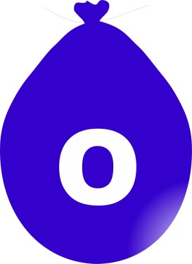 Balónek písmeno O modré balonky.cz Balónek písmeno O modré balonky.cz