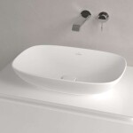 VILLEROY & BOCH - Loop&Friends Umyvadlo na desku, 56x38 cm, s přepadem, CeramicPlus, Stone White 4A4900RW