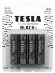 TESLA BLACK+ alkalická baterie AA 4 ks / LR06 / tužková / blister              (14060420)