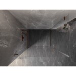 MEXEN/S - Lunar-B Duo sprchový kout dveře křídlové 85 x 70, transparent, měď kartáčovaná 832-085L-070P-65-00