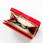 Trendy dámská koženkovo-kožená peněženka Peterson Rozalis, červená