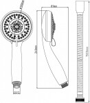 Eisl - Set ruční sprchy a hadice VERONA, chrom DX9003C