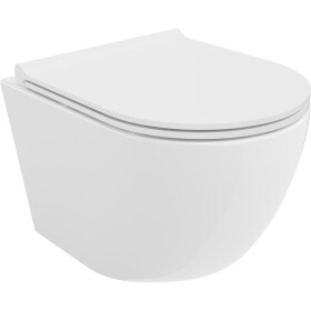 MEXEN/S - Lena Závěsná WC mísa Rimless Tornado včetně sedátka s slow slim, duroplast, bílá lesk 30220500T