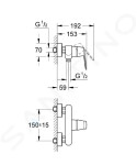 Eurosmart Cosmopolitan Sprchová baterie, 32837000