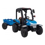 Mamido Dětský elektrický traktor BLAST s přívěsem 2x200W modrý