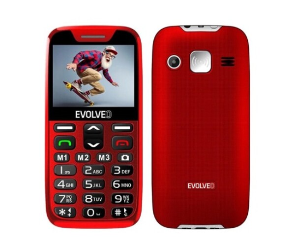 EVOLVEO EasyPhone XR, mobilní telefon pro seniory s nabíjecím stojánkem, červená EDF_547099