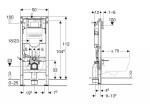 GEBERIT - Duofix Předstěnová instalace pro závěsné WC, výška 112 cm 111.900.00.6