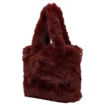 Stylová dámská plyšová kabelka do ruky Arianda, vínová