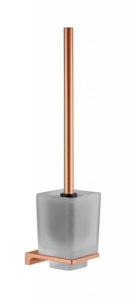 RAV Slezák - NIL - Koupelnový doplněk WC štětka, skleněná miska, Zlatá Růžová - lesklá NLA0500ZRL NLA0500ZRL