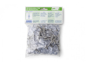 Nerez vrut V2A s plastovou těsnicí podložkou V2A s plastovou podložkou - stříbrná (4,5 x 45 mm) – 20 bal