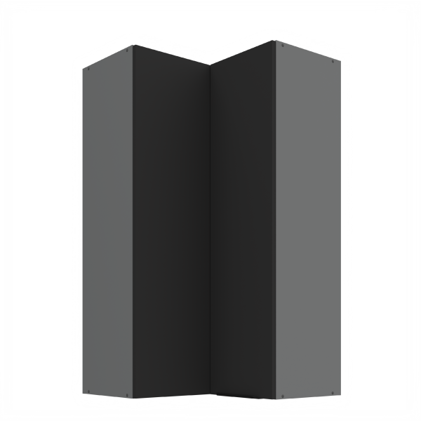 Horní rohová skříňka Aria ANT 60x60 GN-108 2F (90°) Barva korpusu: Antracit, Barva dvířek: BL - Black AFM