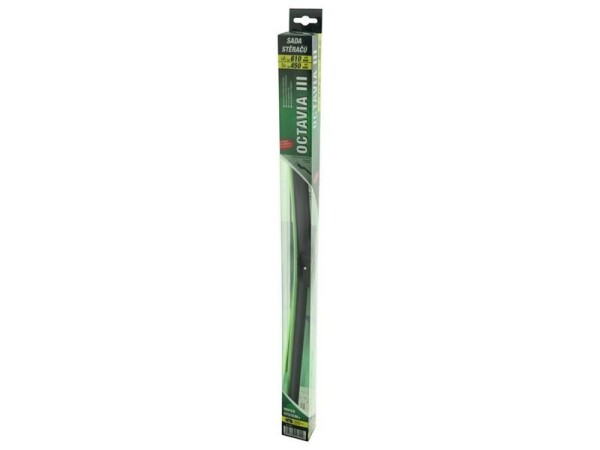 Ploché stěrače COMPASS FLAT SET 610+450mm GREEN OCT III