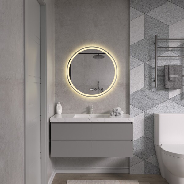 Erga Carla, kulaté LED zrcadlo 70cm, 1610 lm, 3 barvy světla, ERG-V01-208-7070