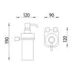 Nimco Bormo chrom dávkovač tekutého mýdla pumpička plast BR X3-31W-26 BR X3-31W-26