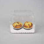 Cake star plastový box na 2ks cupcakes s vložkou 16 x 9,5 x 15,8 cm