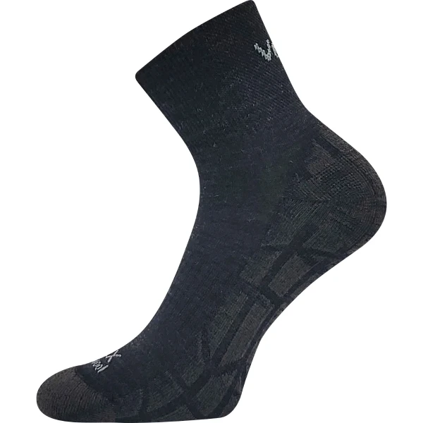 VOXX Ponožky krátké sportovní z merino TWARIX SHORT s ionty stříbra TMAVĚ ŠEDÉ 39-42 120485