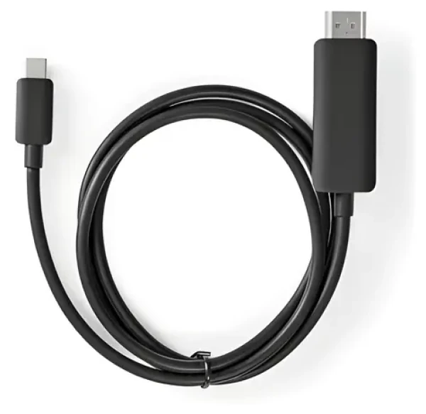 Nedis USB-C - HDMI 2m černá / Adaptér / USB 3.2 Gen 1 / 4K 60Hz (CCGL64655BK20)