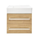 Koupelnová skříňka s umyvadlem SAT Cube Way 60x53x46 cm dub Hickory mat CUBE46602DHSATCWL CUBE46602DHSATCWL