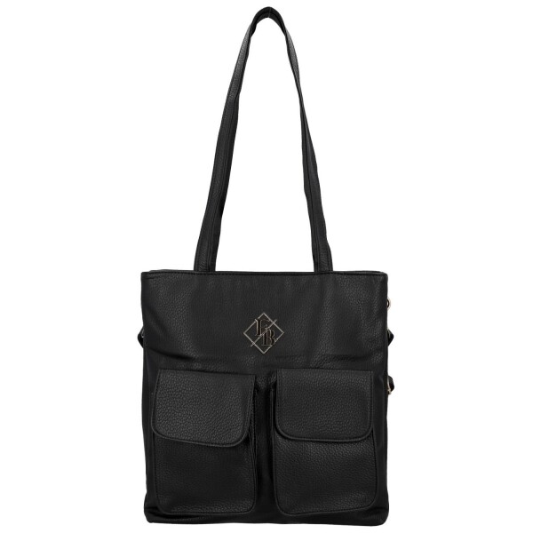 Stylová dámská koženková kabelka na rameno Susanne, černá