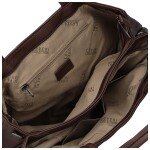 Módní dámská koženková kabelka na rameno Coveri Temari, coffee