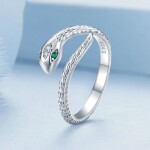 Stříbrný prsten Royal Snake, stříbro 925/1000, had, nastavitelná Stříbrná