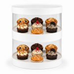 Cake Star Cake Star Plastový kulatý box na cupcakes nebo dort bílý 2 patra (na 14 ks)
